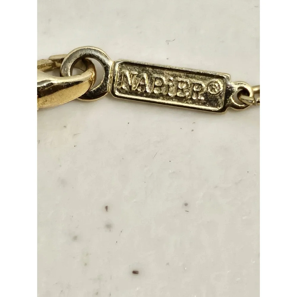 Napier Gold Tone Snake Chain Necklace Vintage 18 Inch